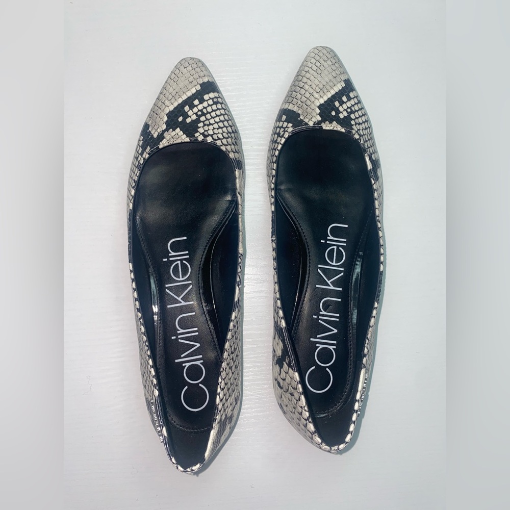 Calvin Klein snake print flats